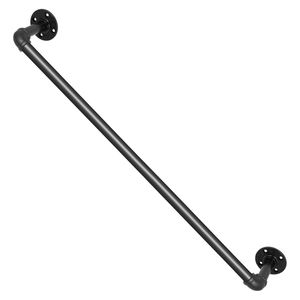 Corrimano per Scale in Tubo d'Acciaio al Carbonio da 2 Piedi con Capacità di Carico di 440 LBS, Stile Industriale, Montaggio a Parete - Product Image 1
