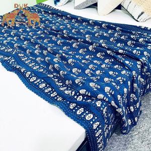 Authentic Indian Kantha Quilts Bedcovers Wholesale Zig Zag <b>Quilted</b> <b>Bedding</b> Set for Home Hotels Interior Decor Printed Pattern - Product Image 2