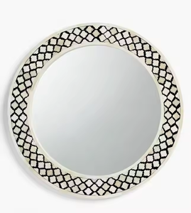 Bone Inlay <b>Mirror</b> Frame Stylish Hand <b>Crafted</b> Bone & Mother of Pearl Inlay <b>Mirror</b> Frame - Product Image 2