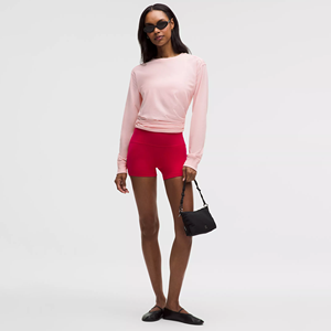 เสื้อยืดแขนยาวสีพื้นแฟชั่นสำหรับผู้หญิง ทรงเข้ารูป คอกลม ผ้าถัก 100% คอตตอน ใส่สบาย ระบายอากาศดี รับสกรีนโลโก้ - Product Image 3