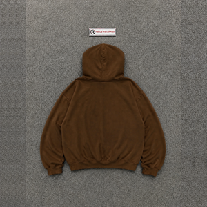 Colección de Moda Casual de Otoño para Hombre: Sudadera Oversize de Algodón French Terry Marrón Estilo Hype Personalizado con Bolsillos – Tendencia Diaria - Product Image 6