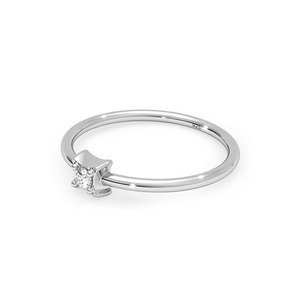 Anillo Minimalista con Diamante Natural en Plata de Ley 925 |   Anillo de Joyería Fina Elegante para Uso Diario para Mujer - Product Image 5