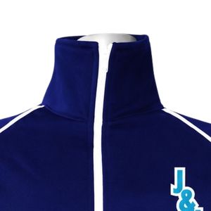 Jack & Jill Mens Logo Letter <b>Track</b> <b>Jacket</b> Navy Blue Athletic Zip Up Casual Sportswear Premium Event Apparel Bulk Supply - Product Image 2