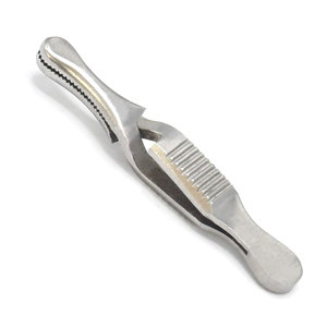 Pince micro-bulldog à pointe droite, mâchoires dentelées, 3 cm de long, instrument chirurgical, finition satinée, usage médical, vétérinaire et de laboratoire - Product Image 5