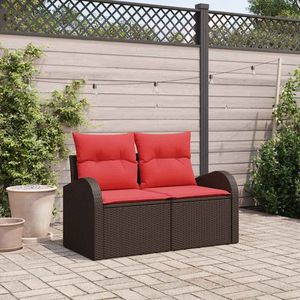 Canapé de jardin en polyrotin marron 124 x 62 x 85 cm - Product Image 1