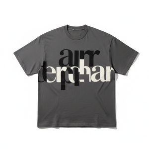 เสื้อยืดโอเวอร์ไซส์ปักโลโก้ตามสั่ง ผู้ชาย ผ้าคอตตอนหนานุ่ม ทรงหลวม สไตล์สตรีทแวร์ ขายส่ง เสื้อเปล่าไซส์ใหญ่ ฮิปฮอป - Product Image 2