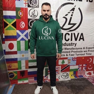 Cosmic Astronaut Pullover Dark Green Oversized Streetwear Hoodie with Back Print Graphic - Product Image 2