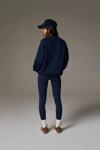 Sudadera de Mujer para Otoño/Invierno, Cuello Alto, Estampado Frontal, Logotipo Personalizado, Talla Grande, 100% Algodón Ecológico, Transpirable - Product Image 6