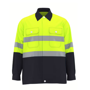 Custom Hi Vis Shirts <b>Orange</b> Long Sleeve Reflective <b>Polo</b> Shirt Safety Fire Resistant Workwear FR Work Shirt for Construction - Product Image 2