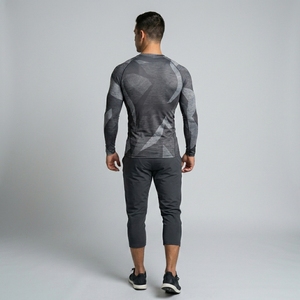 Men Compression Gym Shirt Custom OEM Full Sleeve Tight Sports Athletic Workout Fitness Training Performance Quick Dry Top - Product Image 2