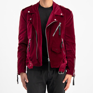 New Arrival Trend High Grade Unisex Velvet Slim Fit Custom Classic Winter Stand Collar Front Logo <b>Jacket</b> - Product Image 1