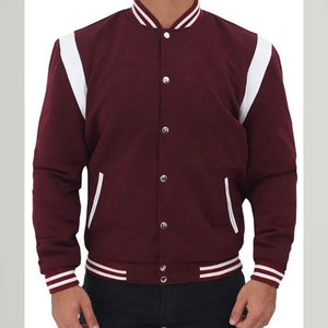 New Arrival Letterman Style Men Varsity <b>Jackets</b> In Low MOQ Custom Logo Solid Color Fashion Casual Baseball Varsity <b>Jackets</b> - Product Image 1