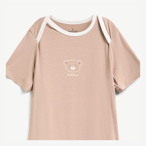 Body de Bebé de Manga Corta con Broches de Presión, Modal y Spandex, para Recién Nacidos, Unisex, ODM Vietnam - Product Image 4