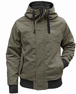High Quality Casual Loose Winter Men's Woolen Bomber Jacket Thin Breathable Front Logo - Product Image 3