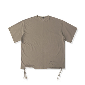 เสื้อยืดโอเวอร์ไซส์ทรงบ็อกซี่ ผ้าคอตตอน 100% คุณภาพสูง ตกแต่งด้วยเทคนิค Acid Wash แบบพิเศษ ทรงหลวมไหล่ตก น้ำหนักผ้าหนา สำหรับผู้ชาย - Product Image 3