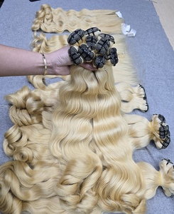 Extensiones de Cabello Humano Remy Vietnamita de Alta Calidad, Más Vendidas, Cabello Rubio con Textura Ondulada Profunda - Product Image 5