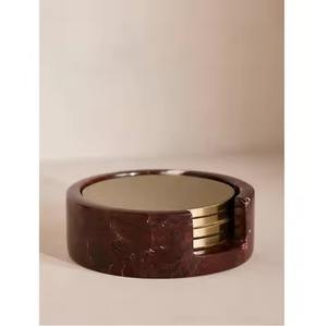 Creative Metal <b>Coasters</b> <b>Set</b> For Drink Use Decorative And Functional Table Guard - Product Image 1