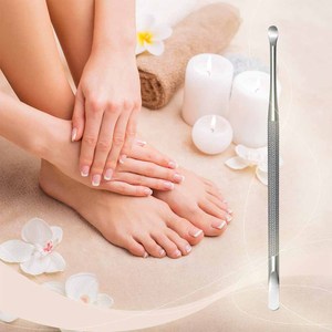 Pousse-cuticules et cuillère nettoyante pour ongles en acier inoxydable pour le soin des ongles et des cuticules - Product Image 4