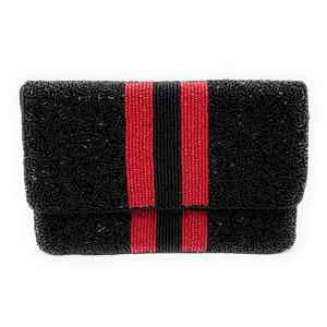 Bolso de mano tipo clutch para niñas con bordado de cuentas, multicolor, elegante y chic, accesorio de moda. - Product Image 6