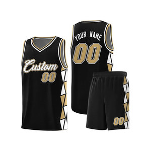 Ensemble de maillots de basket-ball personnalisés blanc rouge jaune sublimé col en V sans manches en mesh respirant unisexe adulte toutes saisons - Product Image 5