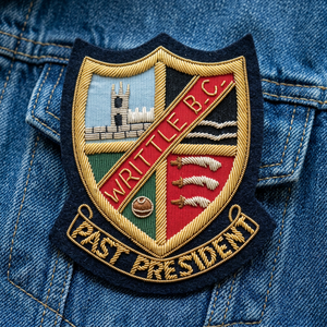 Writtle B.C. Parche de encaje bordado con diseño clásico de Presidente, insignia de tela cosida con alfiler de seguridad para prendas de vestir - Product Image 2
