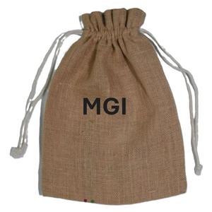 Sac en coton mousseline recyclable avec logo personnalisé, cordon de serrage, fond plat en lin, emballage cadeau, pochette en tissu de coton doux - Product Image 6