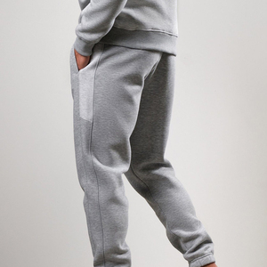 Men's Gray Cotton Vintage Acid Wash Straight Sweatpants Elastic Waist Side Pockets Casual Joggers Autumn Wear Wholesale - Product Image 3