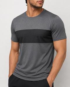 เสื้อยืดคอกลมแขนสั้นผู้ชายรุ่นฮิต ผ้าเจอร์ซีย์ถักน้ำหนัก 180 กรัม ทรงปกติ เป็นมิตรกับสิ่งแวดล้อม ผลิตจากโพลีเอสเตอร์ 100% ลวดลายเรียบง่าย สวมใส่สบาย - Product Image 1
