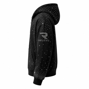 Premium 100% Cotton Solid Zipper Hoodie for <b>Men</b> and Women Classic Full-Zip Black <b>Grey</b> and Navy Blue - Product Image 5
