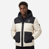 Blouson matelassé léger pour homme avec logo personnalisé, veste d'hiver chaude à capuche en duvet, streetwear décontracté pour l'extérieur