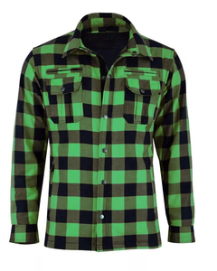 Chemises habillées de luxe pour hommes, personnalisées, anti-rides, en flanelle, à boutons, à rayures, avec doubles poches, respirantes, OEM - Product Image 3