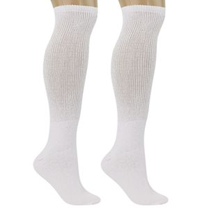 Calze da Uomo per Diabetici al Ginocchio, 3 Paia, Non Stringenti, Imbottite, Traspiranti in Cotone, Taglie 9-15, per Gonfiore - Product Image 2