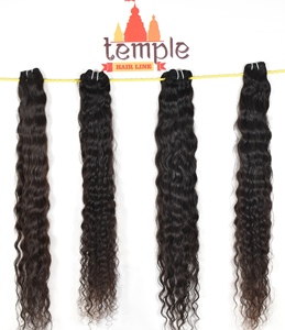 Extensiones de Cabello Humano Ondulado Profundo Sin Procesar, 100% Remy, Doble Trama a Máquina, de Cabello Indio con Cutícula Alineada, Económicas - Product Image 2