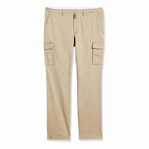 Stylish Men's Embroidered Casual Straight Cargo Pants Waterproof Breathable Soft Cotton Fabric <b>Large</b> Extra Pockets Work - Product Image 3