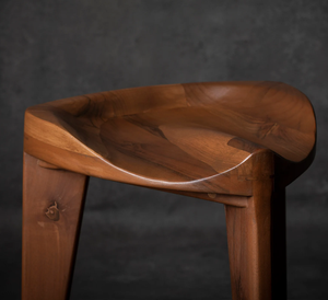 Chaise de bar nordique de luxe léger en bois pour restaurant, mobilier commercial moderne pour cuisine et salle à manger - Product Image 2