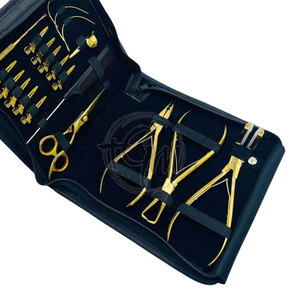 Kit de herramientas para extensiones de cabello de salón, alicates de acero inoxidable, gancho para tirar, aguja, clips, hilo y anillos para una aplicación fácil - Product Image 3