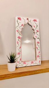 Cadres de miroir ronds en bois avec incrustations de nacre écologiques, style zen asiatique, pour les designers d'intérieur de mariages, les magasins de décoration intérieure et les tables. - Product Image 3