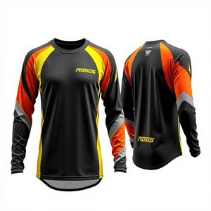 Camiseta de Motocross Personalizada para Adultos, Jersey de Carreras de Descenso, Ropa de Carreras de Autos, Camiseta de Manga Larga Hecha a Medida - Product Image 2