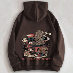 Sudadera con Capucha Extra Grande Personalizada al por Mayor, de Algodón Grueso, Nuevo Diseño, Forro Polar Térmico para Hombre, Sudadera con Capucha Extra Grande OEM - Product Image 2