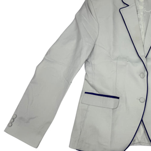 Blazer universitaire à double bordure, doublé, en coton biologique, sur mesure, avec logo ZPB Sorority Chapter, prêt à être expédié - Product Image 3