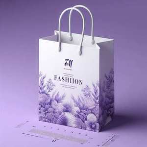 Bolsas de Papel para Compras con Logotipo Personalizado Premium, Impresas con Flores, para Ropa, Embalaje de Regalos, Proveedor Mayorista de Boutique de Lujo - Product Image 2
