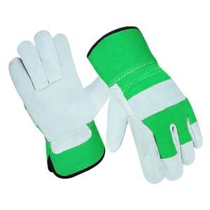 Guantes de Seguridad Industriales Antiestáticos, Transpirables y Duraderos, de Algodón y Piel de Vacuno, para Protección Laboral - Product Image 4