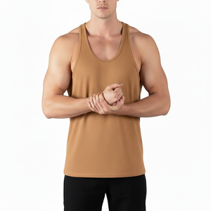 <b>Men</b> High Quality Custom Cotton Gym Sports Vest Top Printed Logo Cotton fabric Slim Fit Knitted Casual Running <b>Singlets</b> - Product Image 5