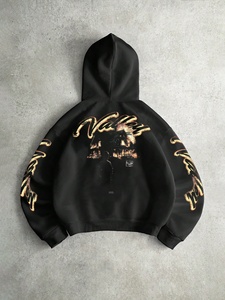 เสื้อฮู้ดดี้ผ้าฟลีซคอตตอนหนานุ่ม พิมพ์ลายกราฟิกตามสั่ง สำหรับแบรนด์แฟชั่น ขายส่ง - Product Image 2