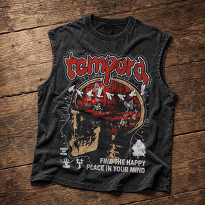 Wholesale Custom Men's Sleeveless Cotton Tank <b>Top</b> With <b>Skull</b> And Butterfly Print Street Style O-Neck Regular Fit - Product Image 4