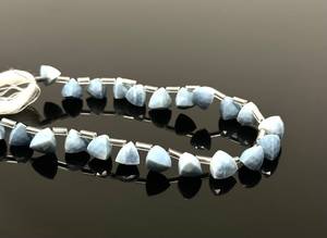 Lab Created Blue <b>Opal</b> Trillion Briolette Gemstone Beads Wholesale Bulk Loose for Jewelry Making Necklace <b>Earrings</b> Color - Product Image 3