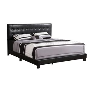 Elegante Letto Matrimoniale Nero Contemporaneo Imbottito - Categoria Prodotto - Product Image 1