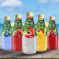 Basiliczaad Lychee Sap Drank Glazen Fles 290ml Brix 300 Gekoeld OEM ODM Private Label VINUT 18 Maanden Houdbaarheid
