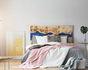 Meubles de chambre à coucher modernes et luxueux sur le thème de l'amour, tête de lit en bois et résine époxy faite à la main - Product Image 6