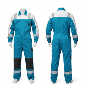 Ropa de seguridad laboral gris claro 3XL, mono clásico de seguridad, ignífugo, antiestático, mono de trabajo duradero con logotipo personalizado. - Product Image 2